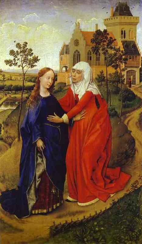 Rogier van der Weyden Visitation of Mary  e Sweden oil painting art
